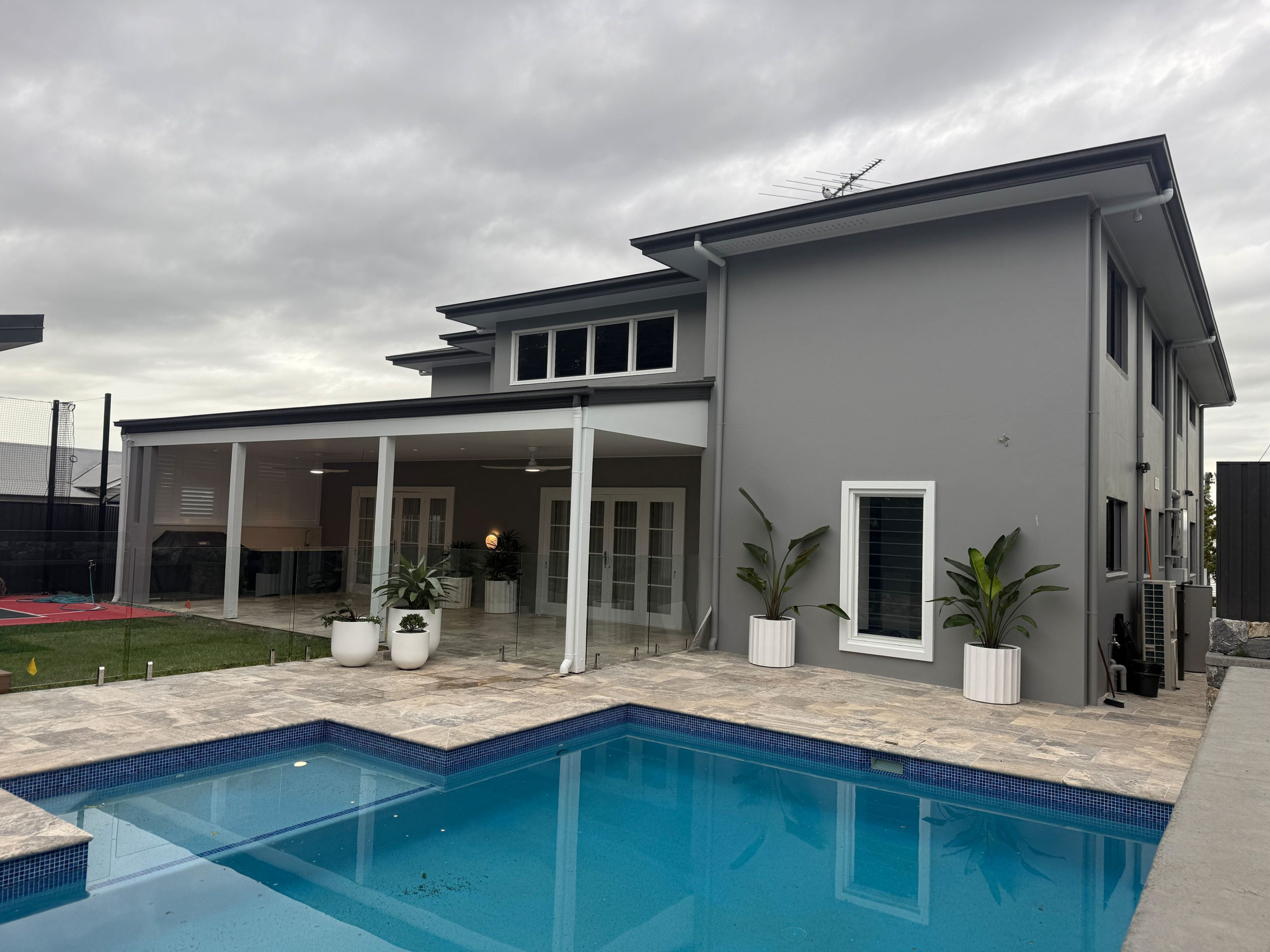 Full-home exterior repaint on a Brisbane residence